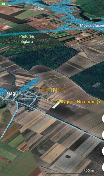 Moara Vlasiei, Gagu, Ilfov, teren extravilan de vanzare, 7.151 mp.